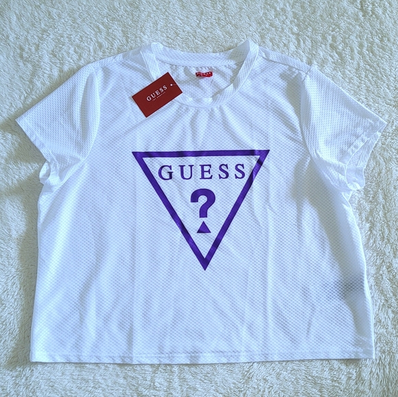 Guess❓Teresa Mesh Logo Tee👕 - NWT - Picture 1 of 14